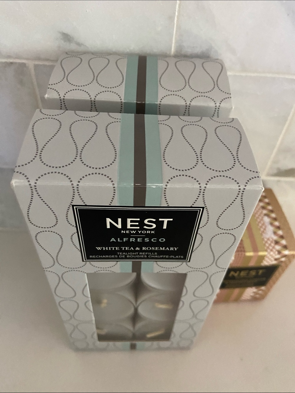 NEST Fragrances White Tea & Rosemary Tea Light Candles - Set of 2 (White) - Picture 10 of 16